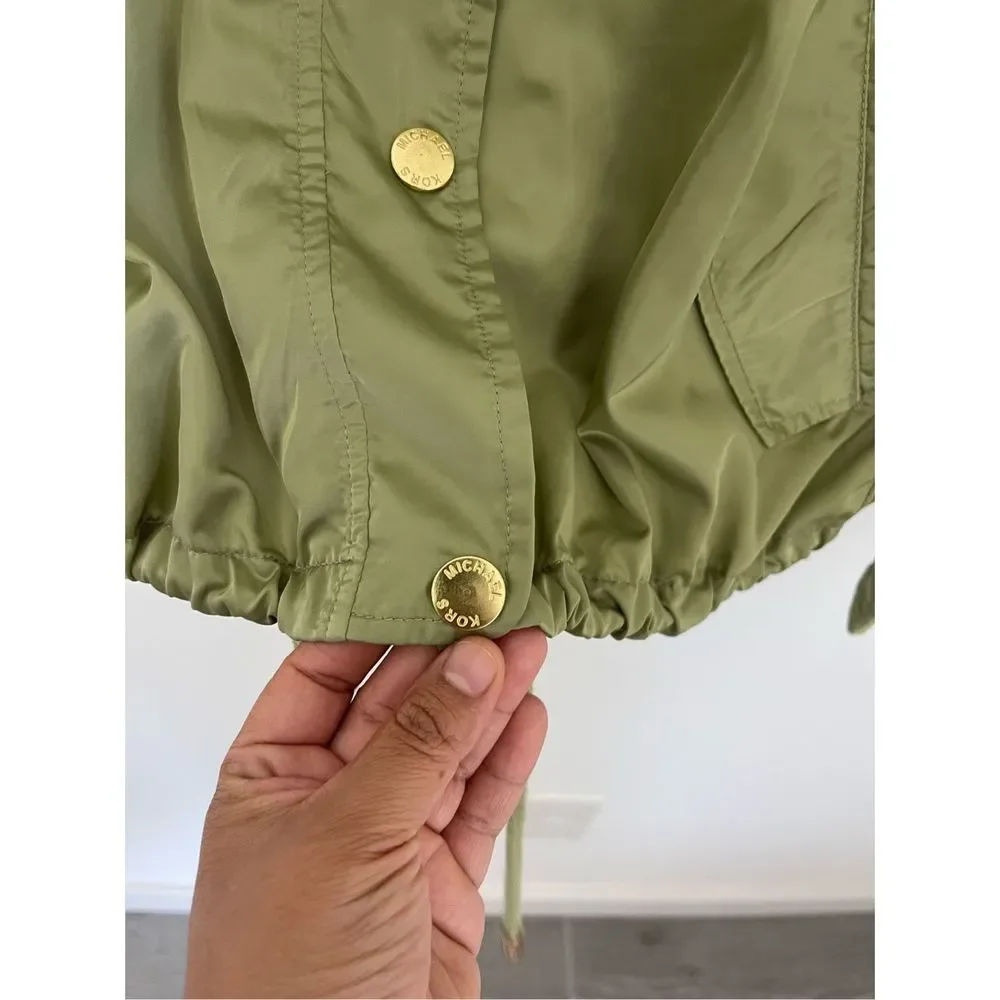 MICHAEL Michael Kors Olive Green Hooded Blouse - Picture 4 of 7